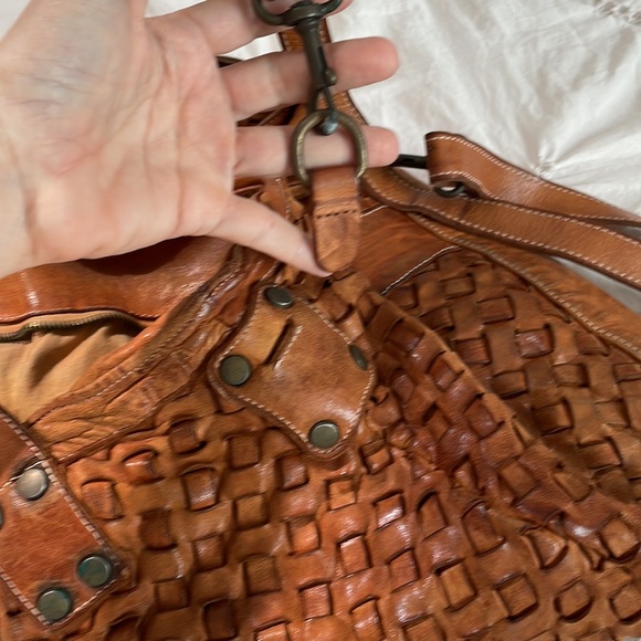 Langellotti genuine leather bag basket weave - Picture 9 of 10